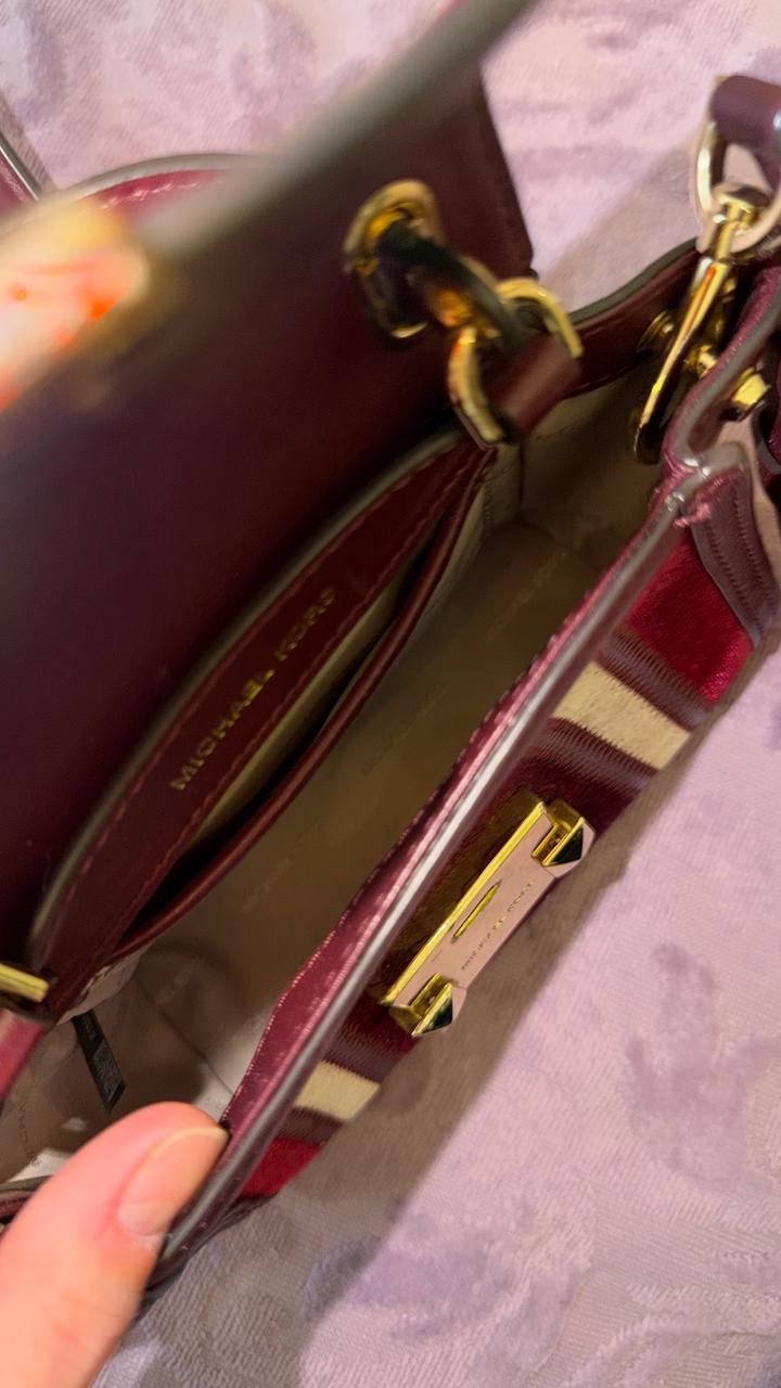 Бордовая сумка мини Michael Kors