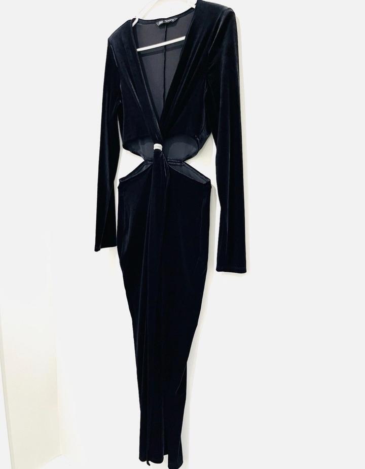 Платье бархатное