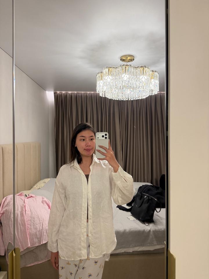 Рубашка белая лен