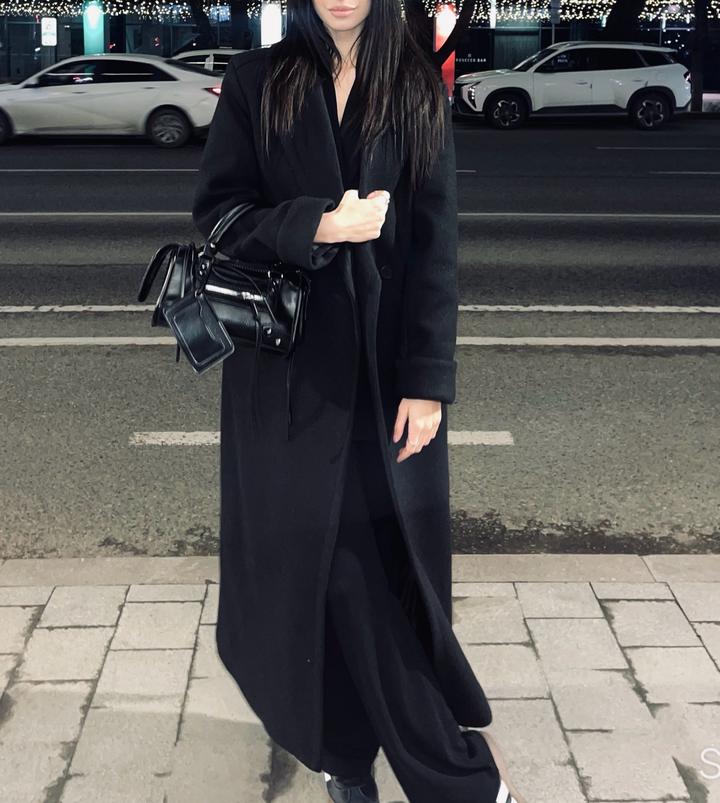 Пальто женское черное