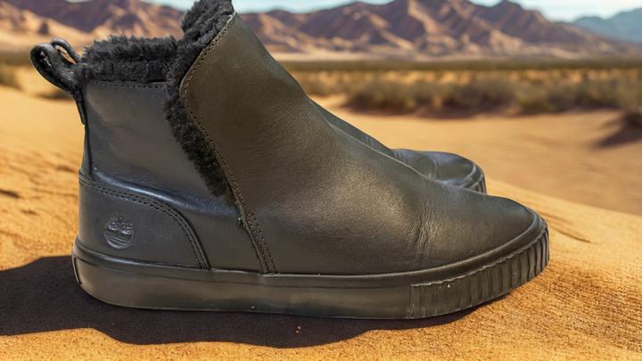 Кожаные черные ботинки Timberland с мехом, оригинал