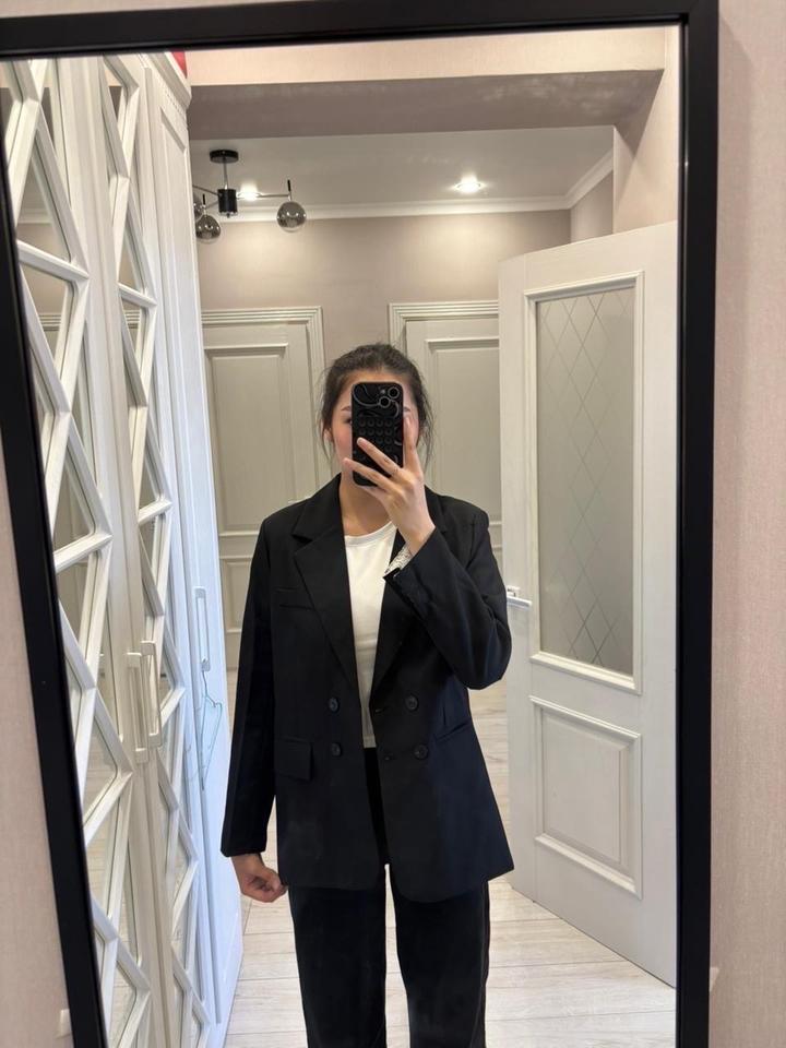 Пиджак серый / черный