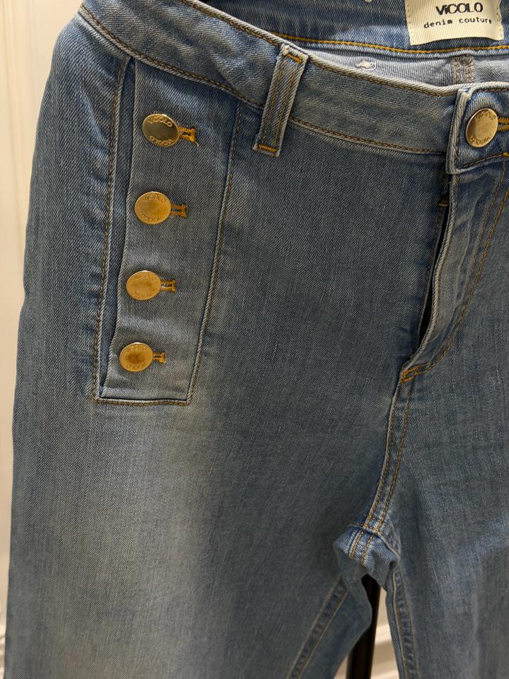 Джинсы-клеш Vicolo в морском стиле (Made in Italy)