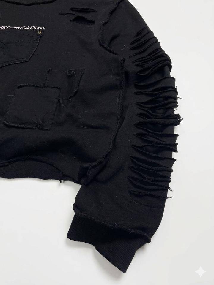 Custom Distressed Sweatshirt — Handcrafted 1/1