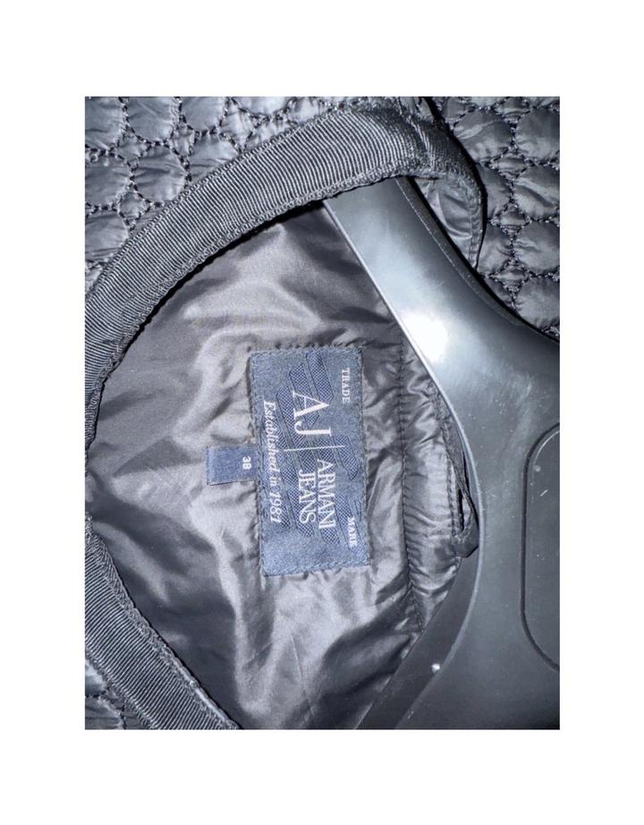 Armani jeans Черное полиамидовое пальто