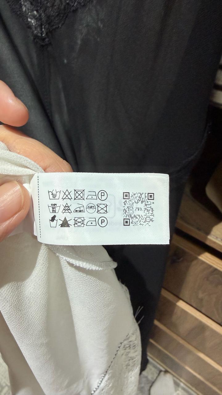 Платье двухслойное с кружевом Zara