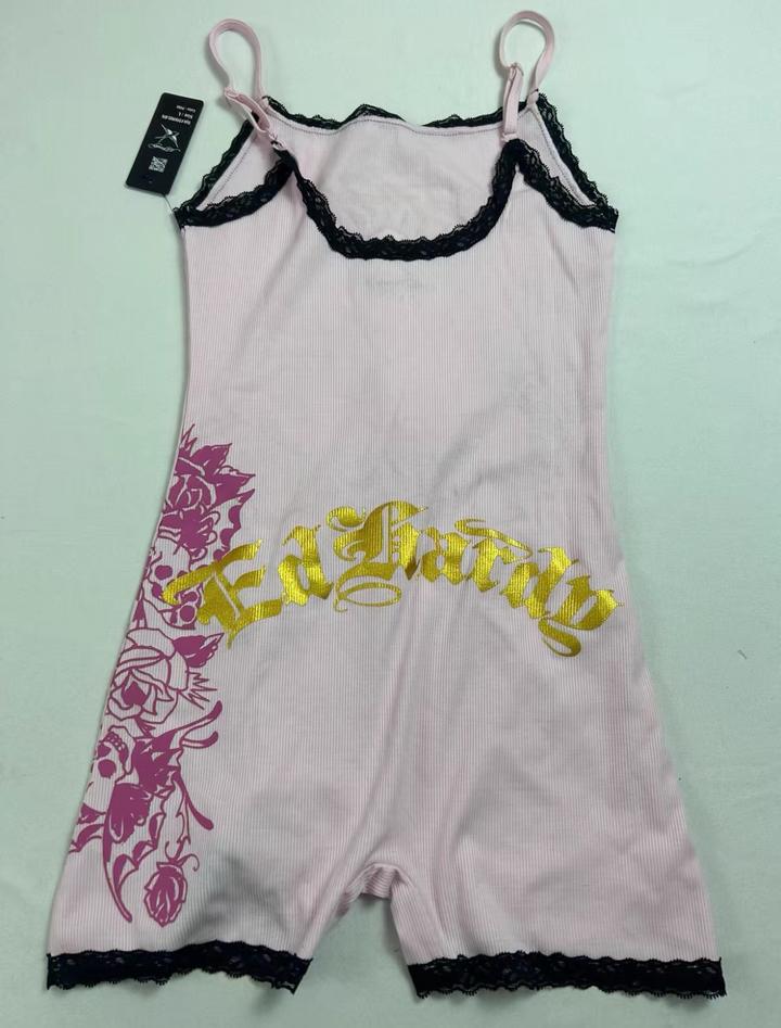 Ed Hardy розовый комбинезон