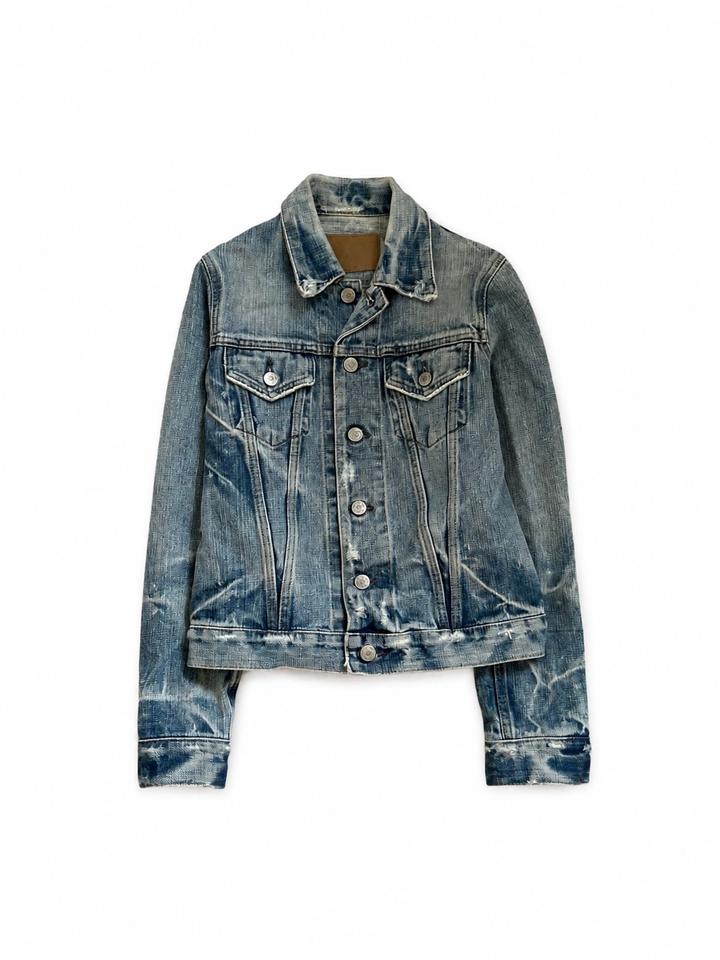 Distressed denim jacket