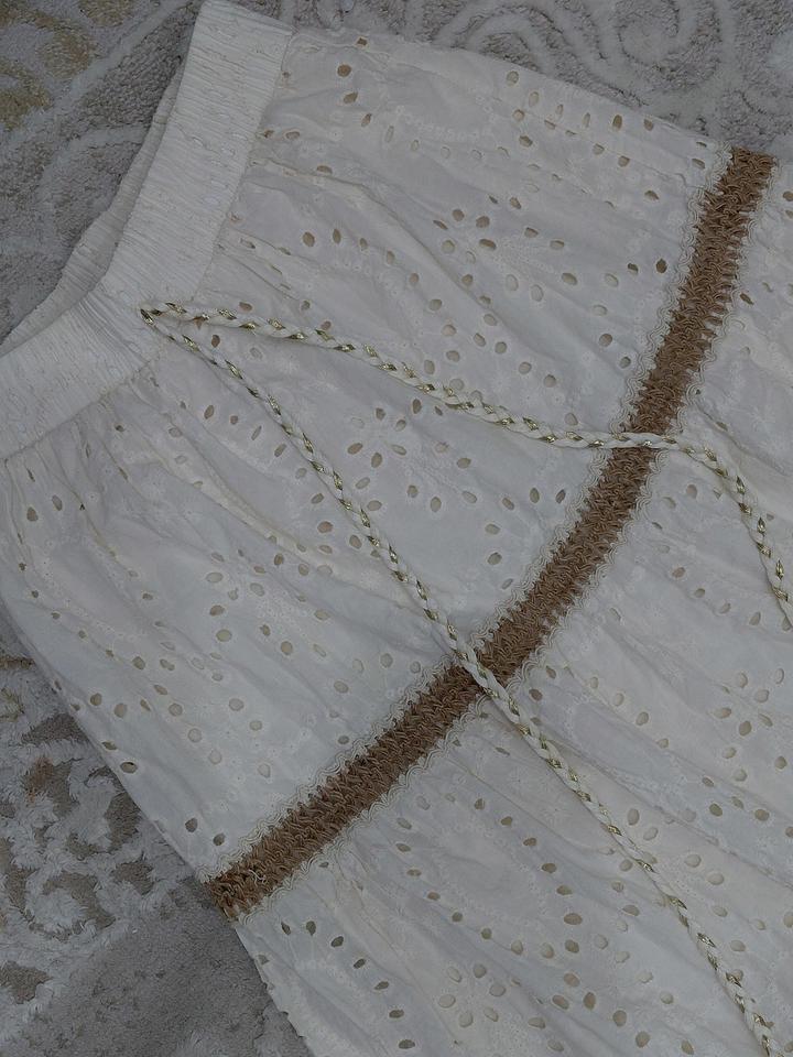 Летняя хлопковая юбка с оборками (L)