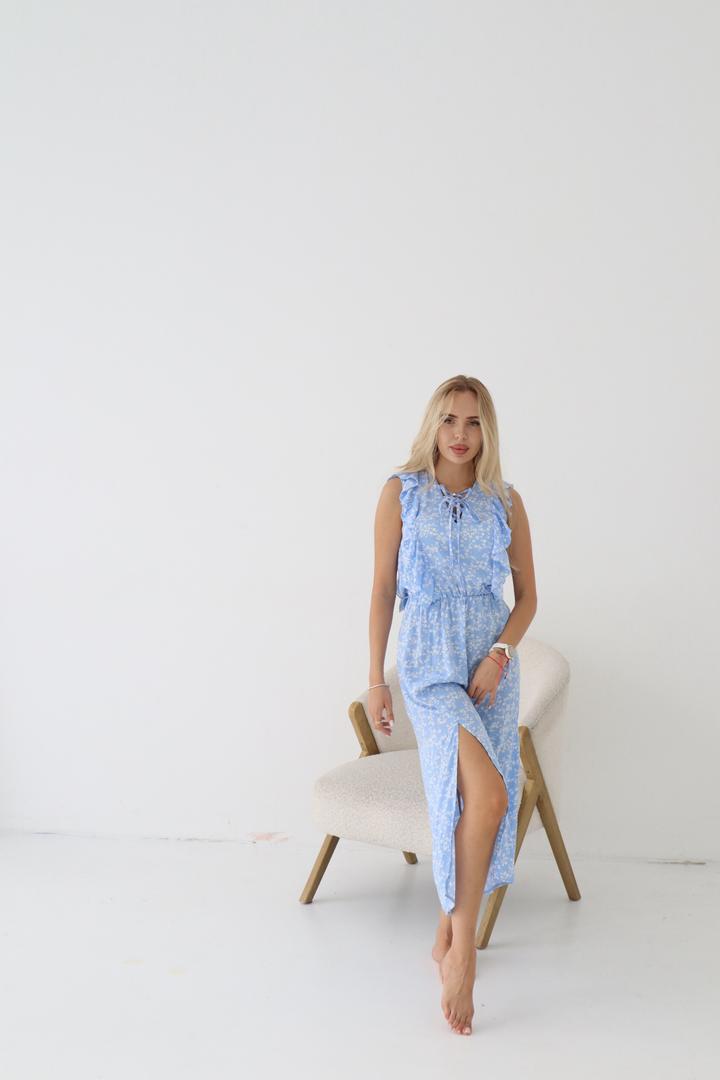 Платье миди с цветочным принтом