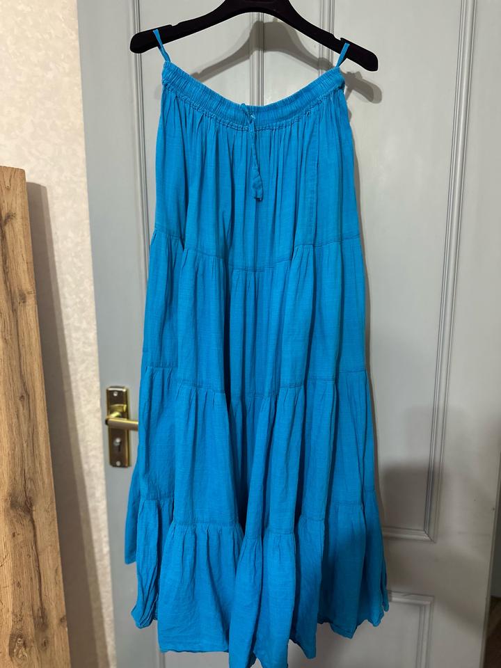 ✨ Лёгкая воздушная юбка в насыщенном голубом оттенке