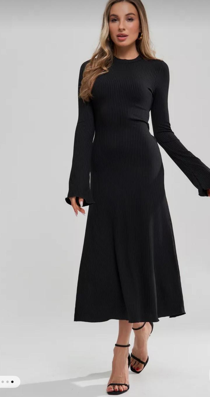 Черное платье лапша на завязках