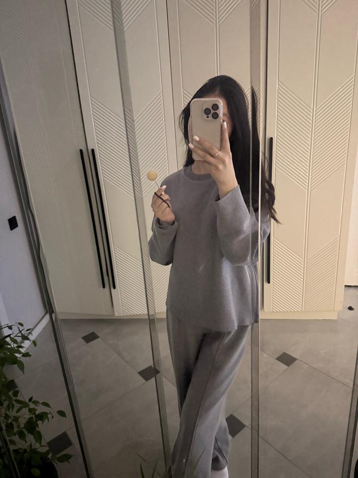 Костюм-двойка Zara S | Теплый | Широкие брюки | Стильный серо-коричневый цвет 🤎✨