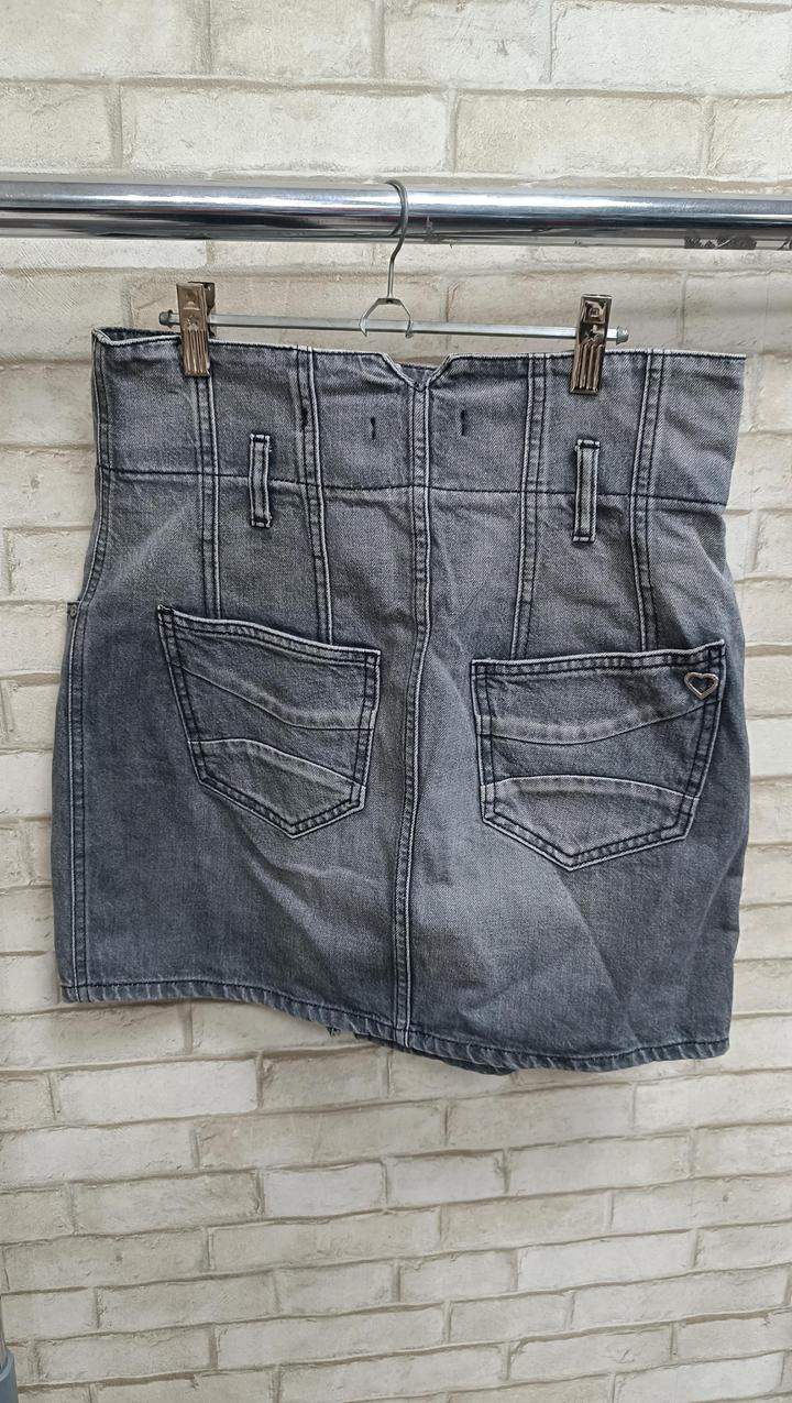 Юбка джинсовая на пуговицах с карманами