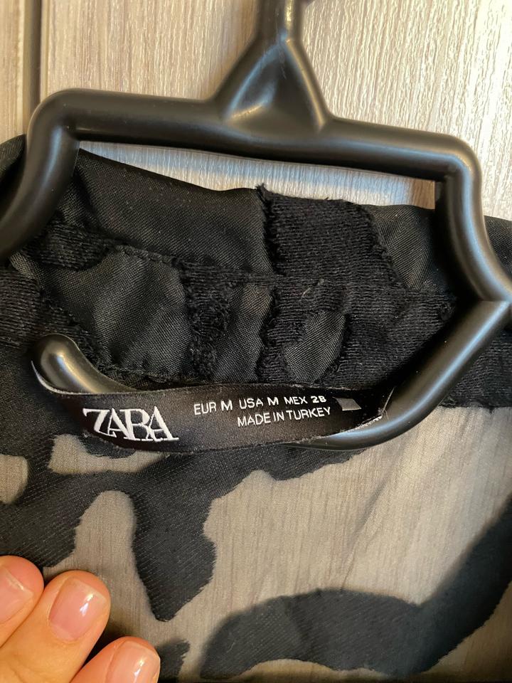 Блузка рубашка Zara черная