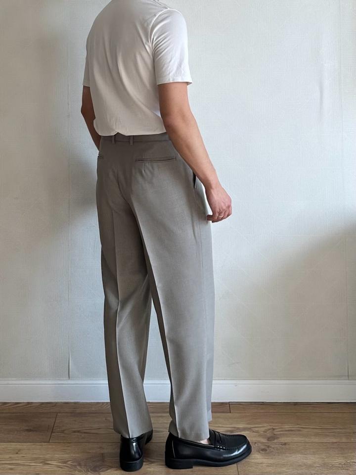 Бежевые классические брюки