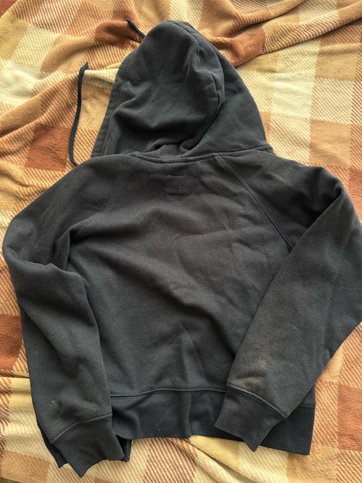 Темно синяя универсальная зип кофта с начесом / зип худи sinsay