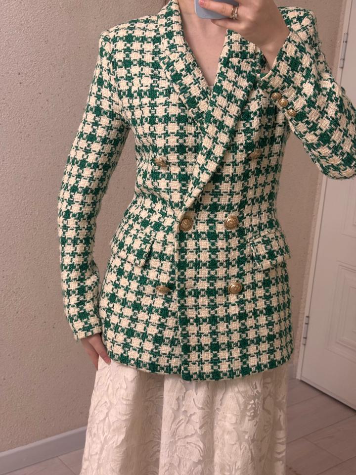 Твидовый пиджак Зара