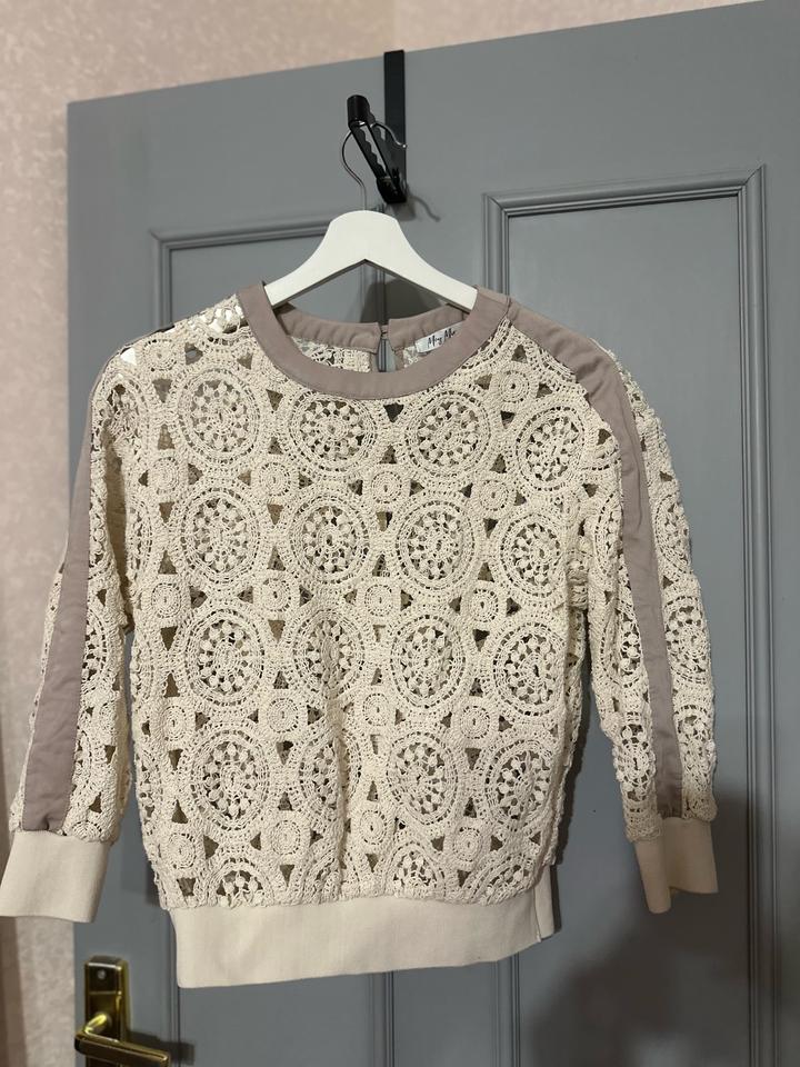 кружевной свитшот