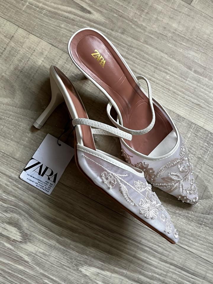 белые туфли zara