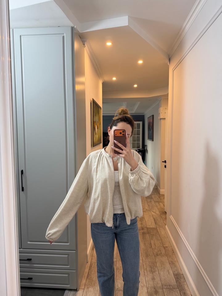 Бомбер изо льна