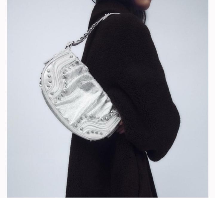 Zara сумка со стразами y2k
