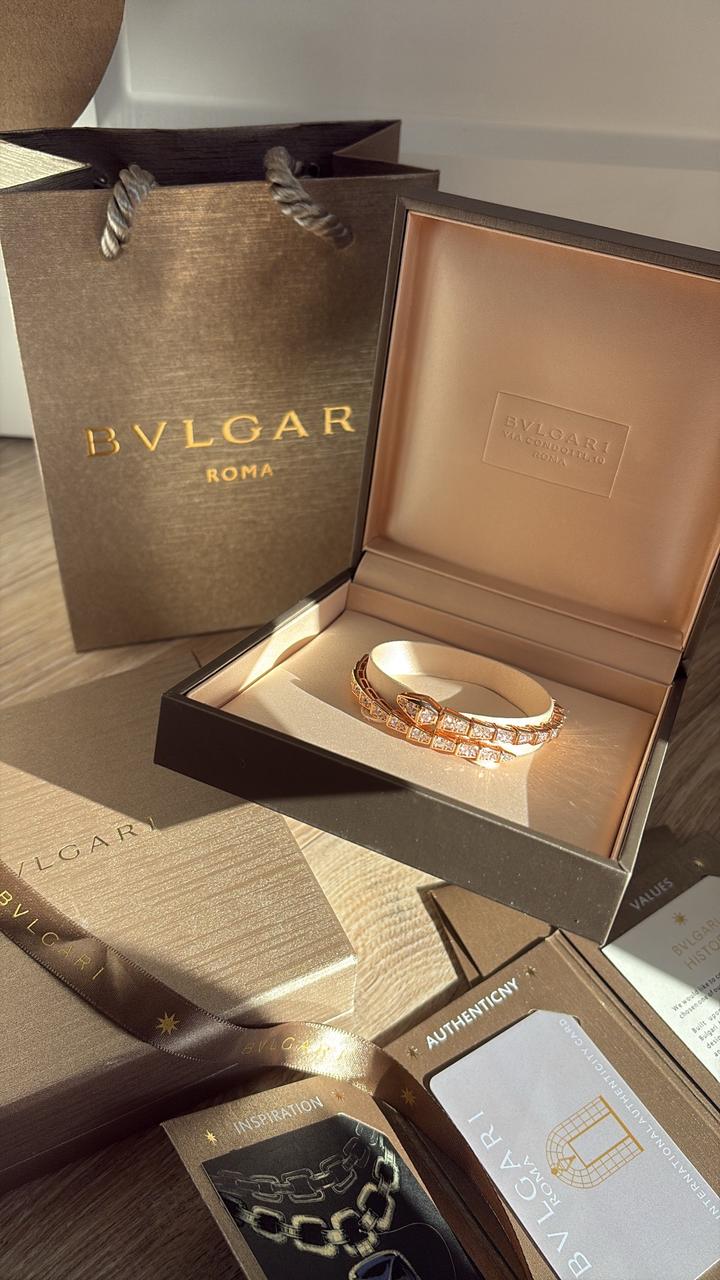 BVLGARI Serpenti браслет розовое золото