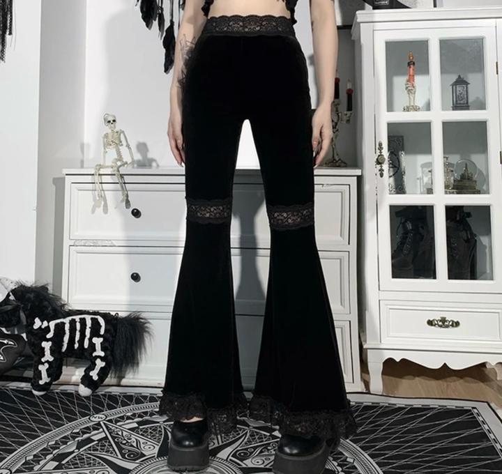 Бархатные брюки - клеш gothic