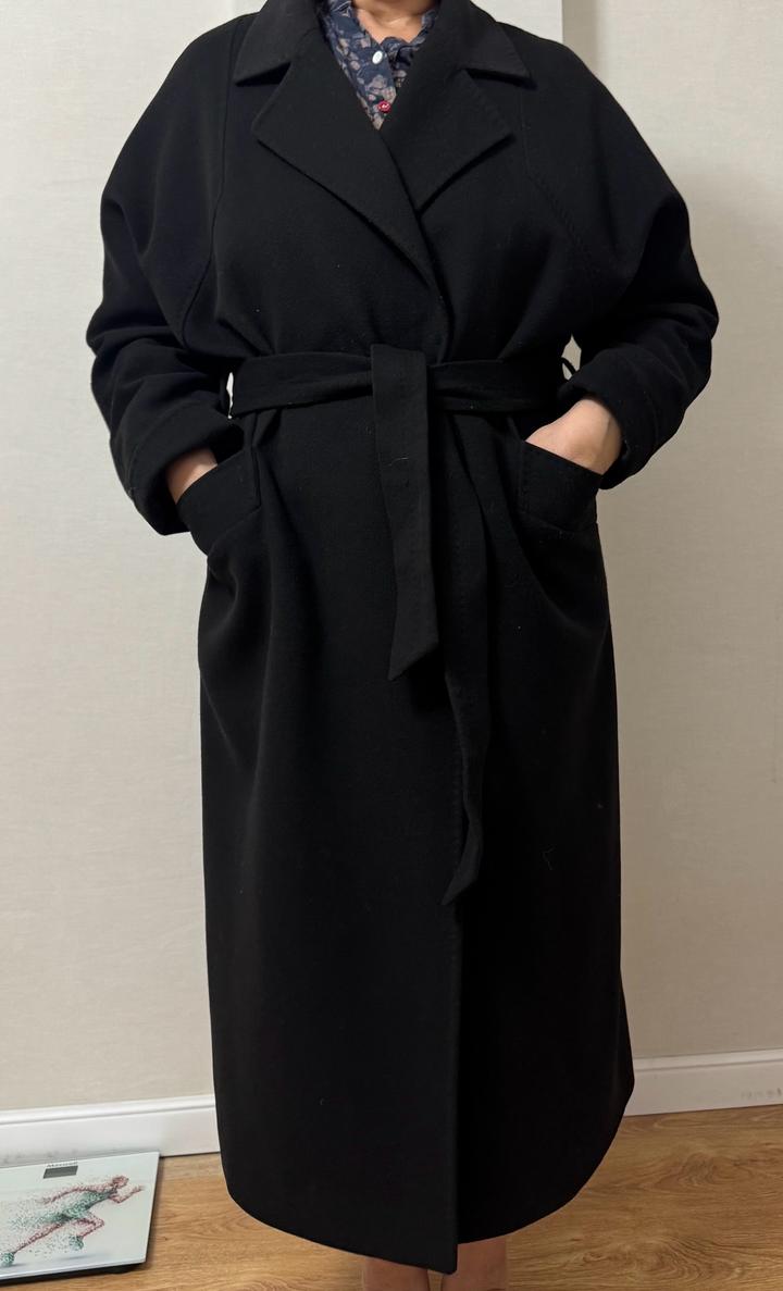 Пальто черное, оверсайз