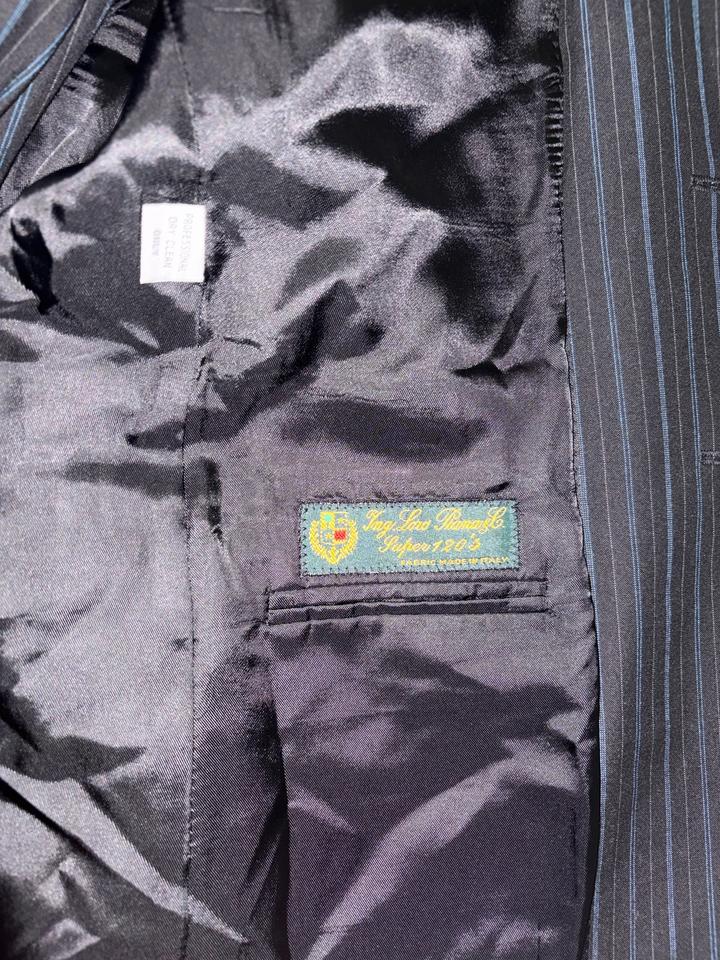 Костюм в полоску Yves Saint Laurent x Loro Piana Super 120