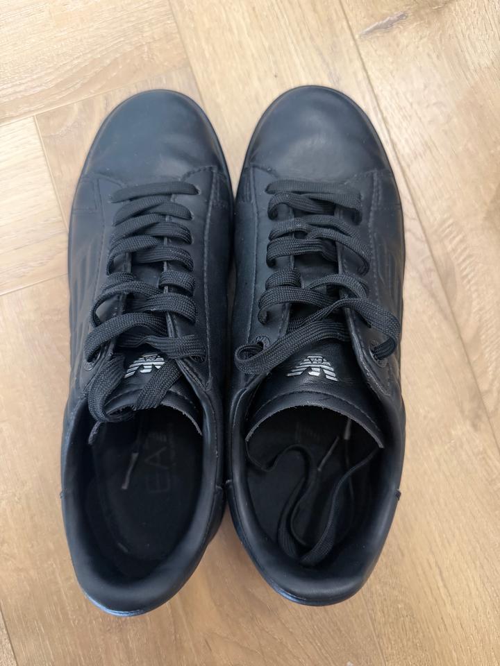 Кожаные кеды Emporio Armani