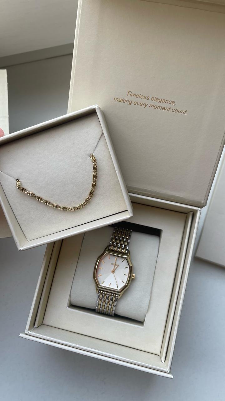 Элегантные женские часы + браслет в комплекте (подарочный набор)