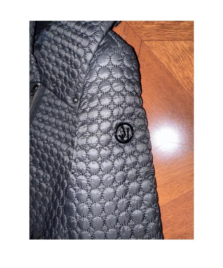 Armani jeans Черное полиамидовое пальто