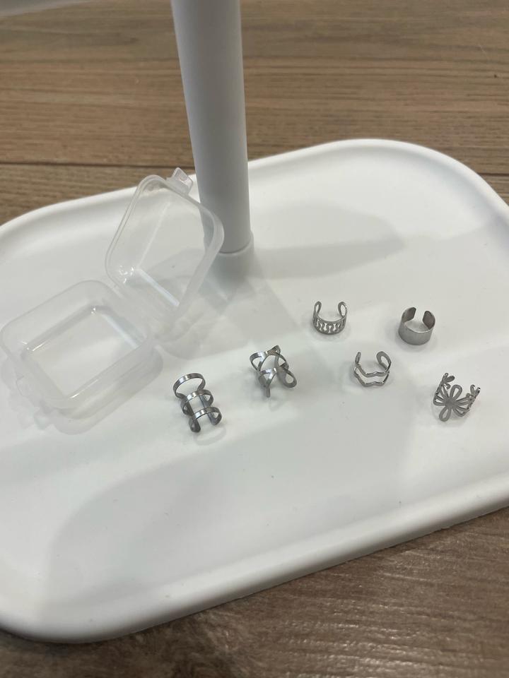 Каффы бижутерные серебристые набор 6шт