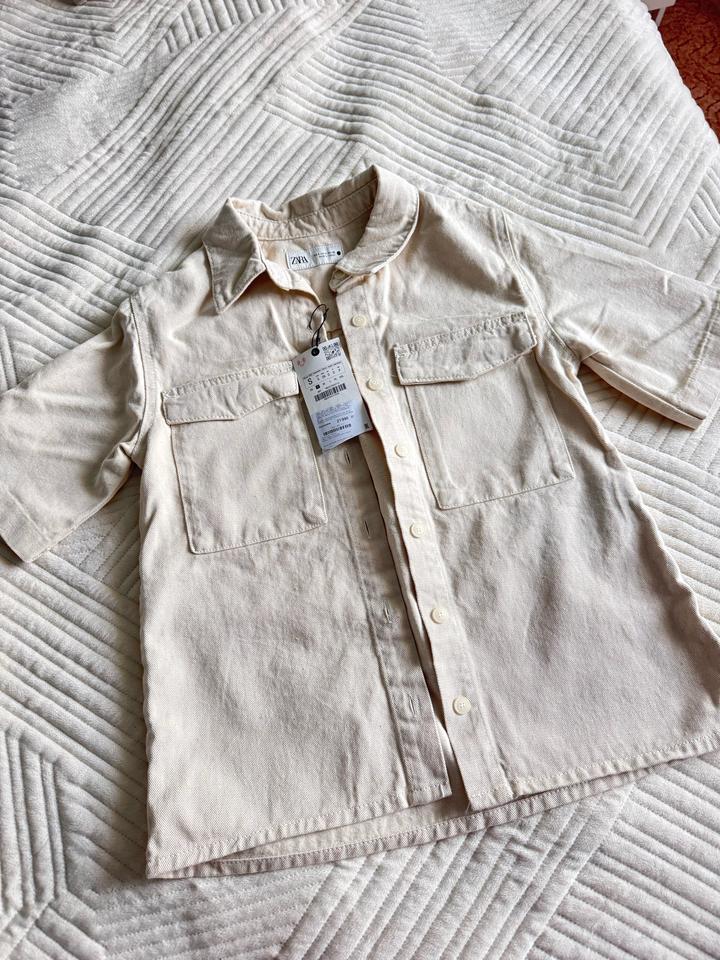Джинсовая рубашка zara