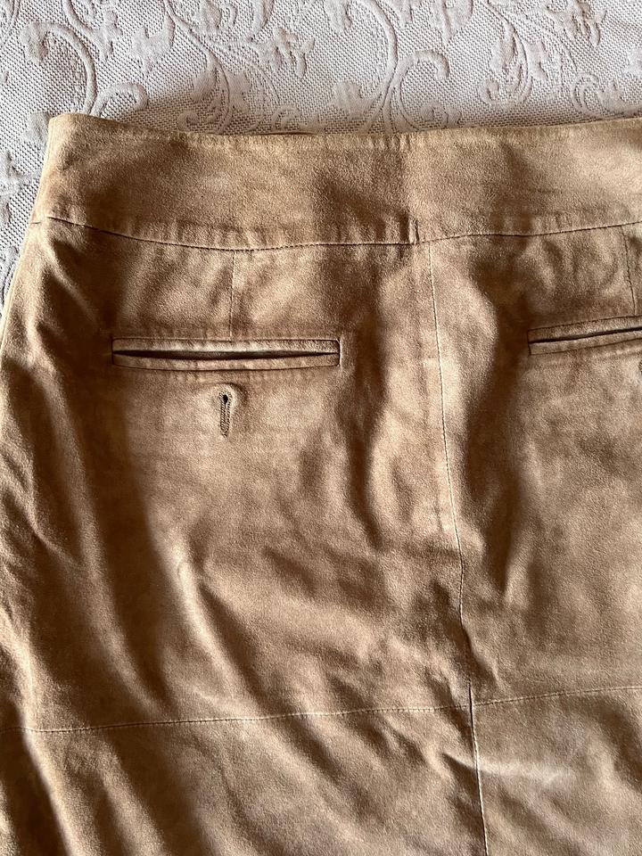 Юбка коричневая из кожи MaxMara