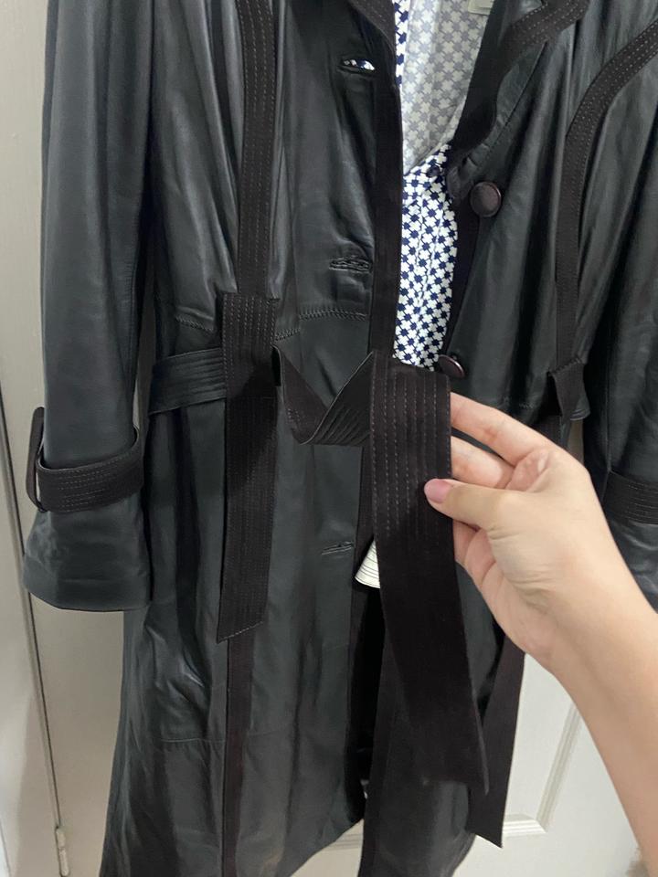 Пальто кожаное новое холодная весна осень