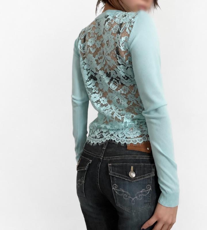 Lace back sweater