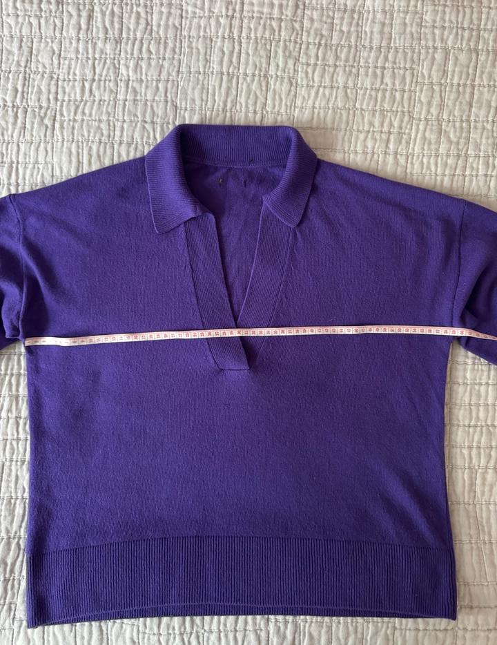 Фиолетовый свитер поло Massimo Dutti