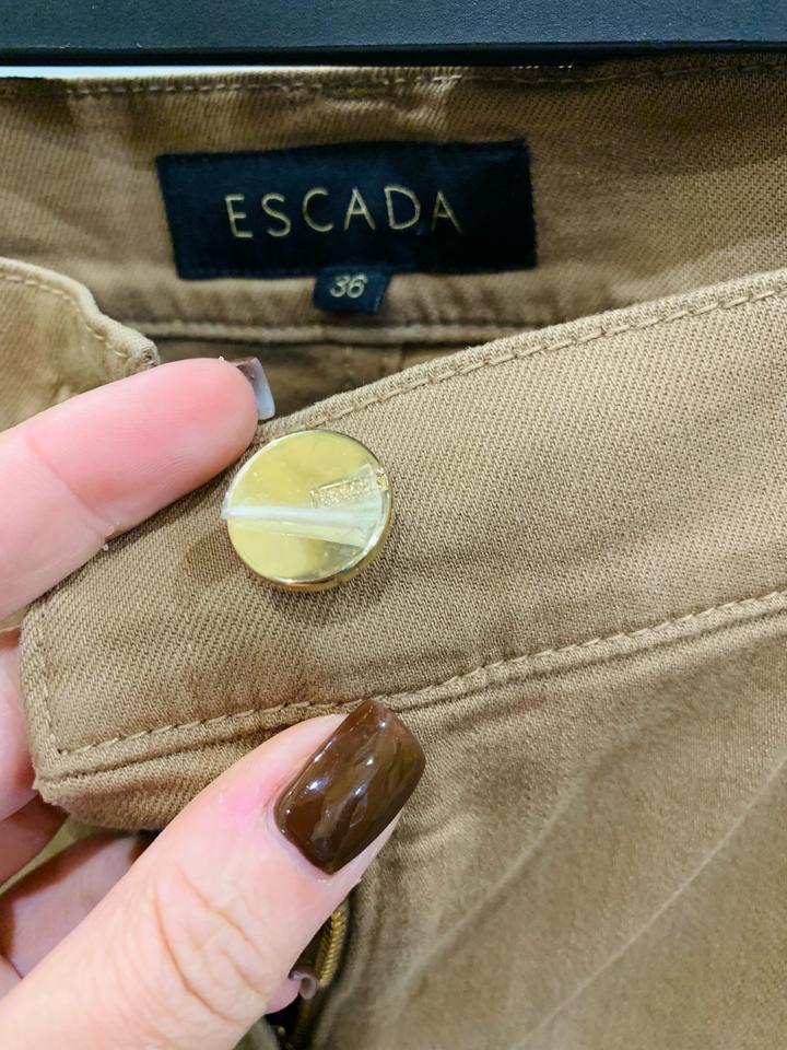 Люксовые бежевые джинсы скинни от ESCADA