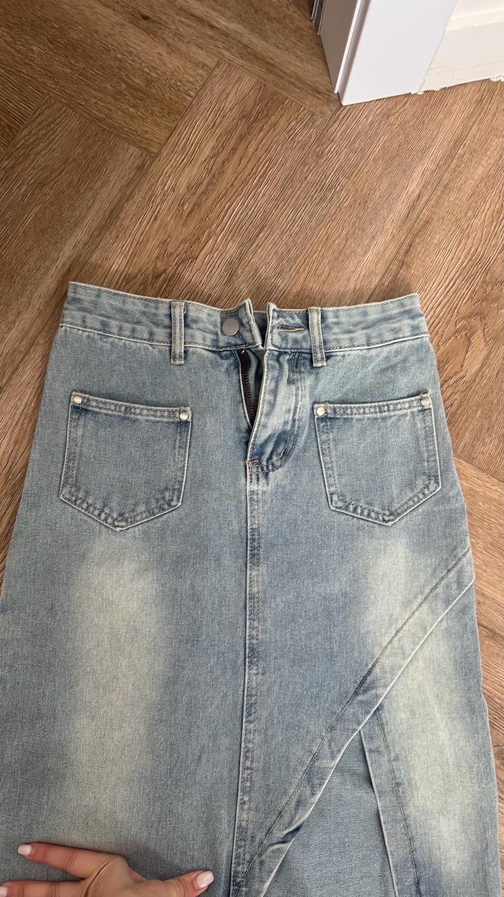 Юбка летняя с разрезом