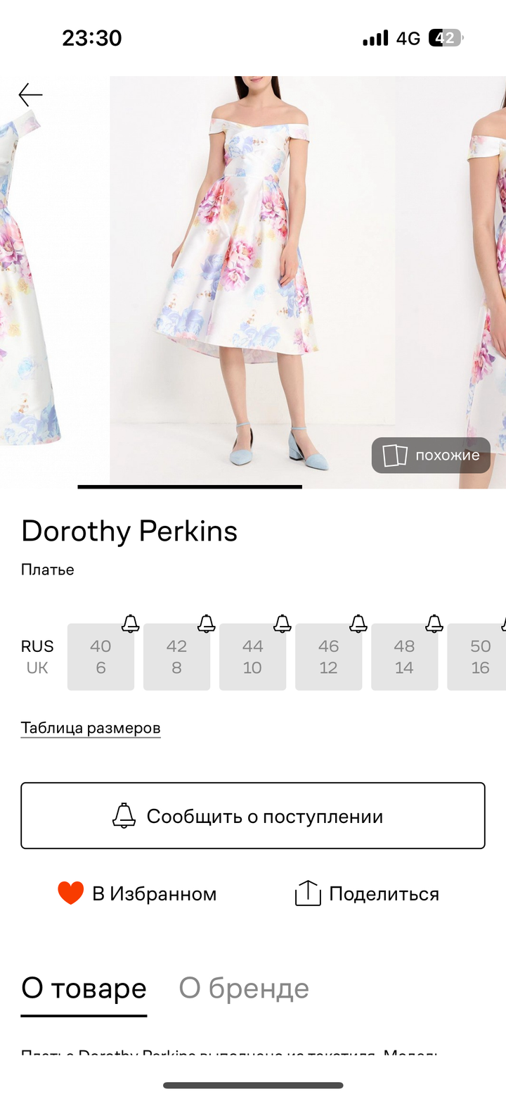 Коктейльное платье Dorothy Perkins