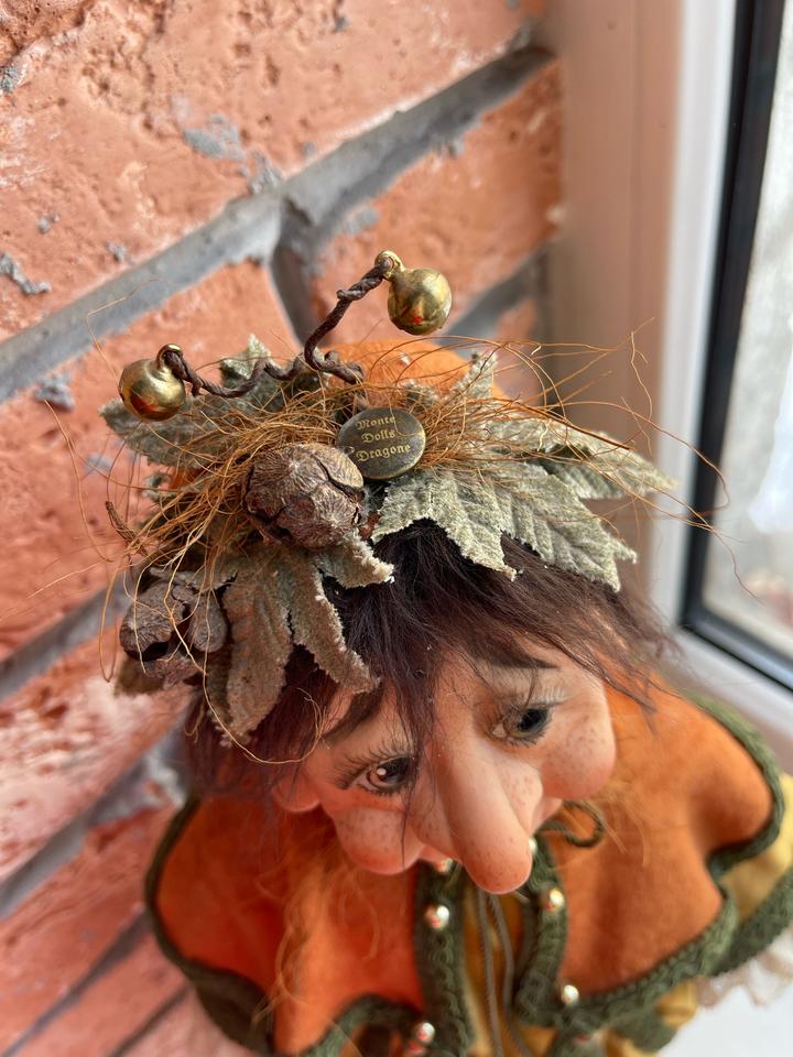 Коллекционная фарфоровая кукла-эльф Mirtillo (Montedragone, Италия)