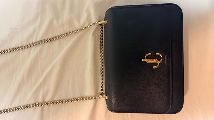 Jimmy Choo Varenne Grainy Leather Shoulder Bag
