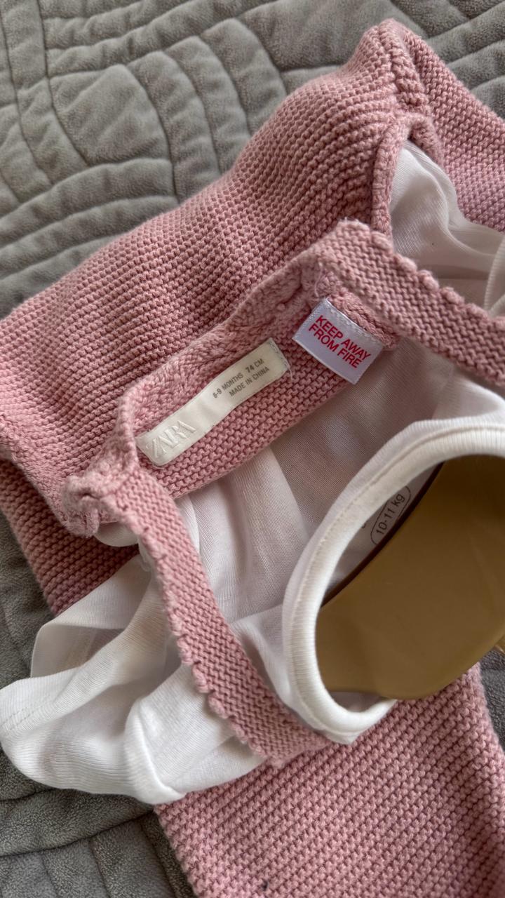 Вязаный комбинезон (ромпер) Zara Kids для девочки🌷