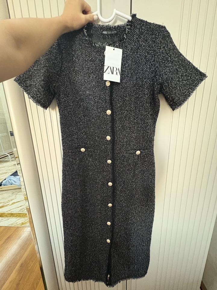 Платье твид зара