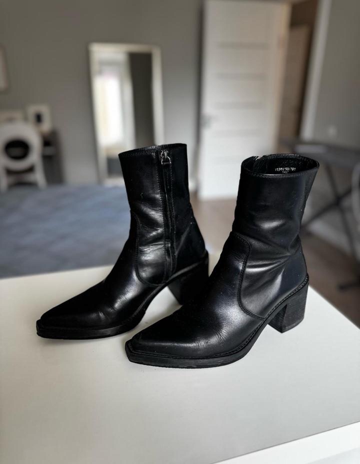 Сапоги Massimo Dutti кожаные