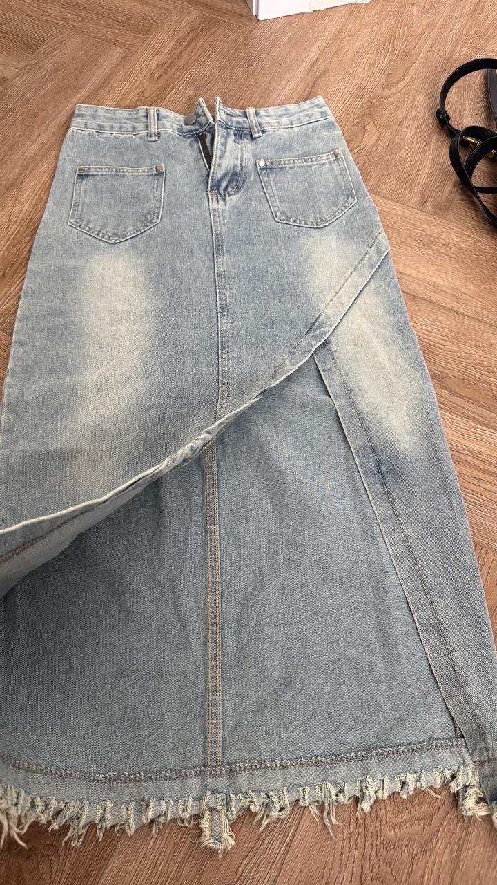 Юбка летняя с разрезом