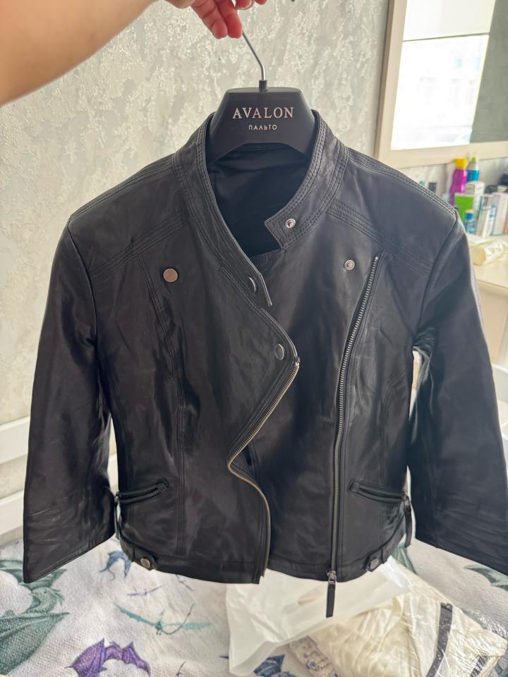 Кожаный ветровка