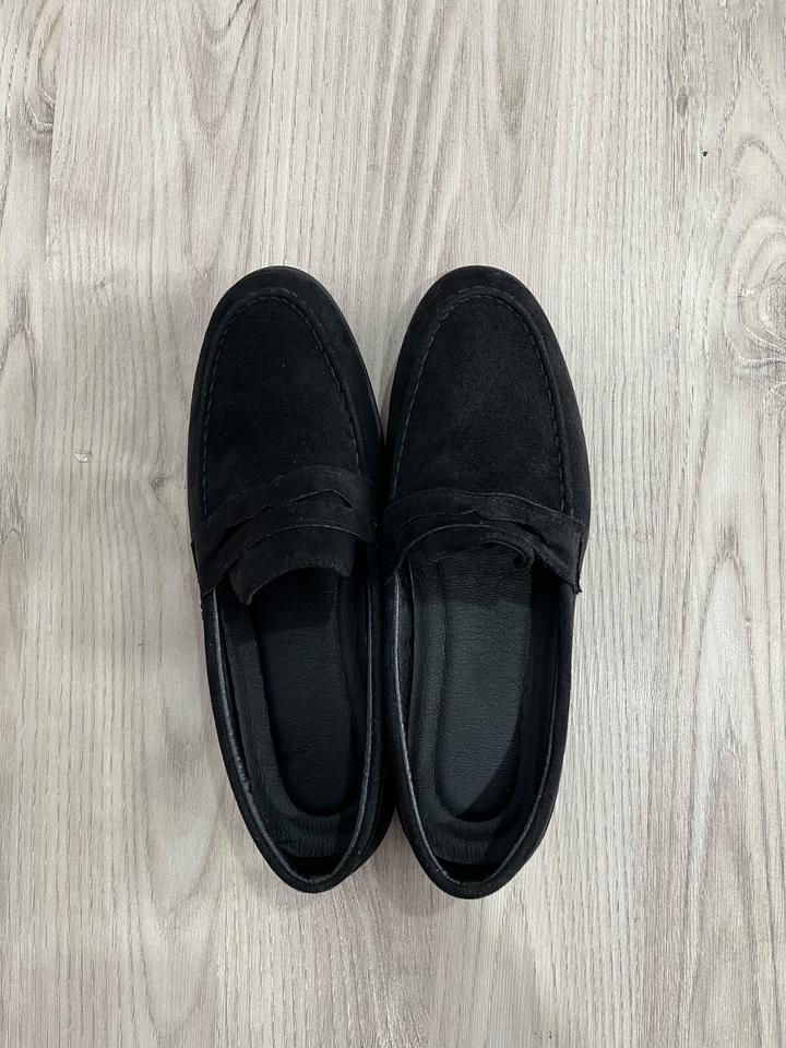 Лоферы из замши.